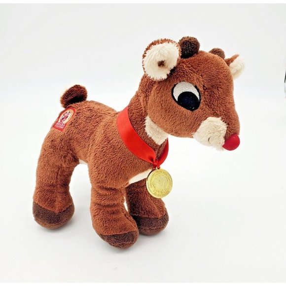 Rudolph the Red Nosed Reindeer Plush Stuffed Toy Dan Dee 50th 10" Tall Christmas - Picture 1 of 8